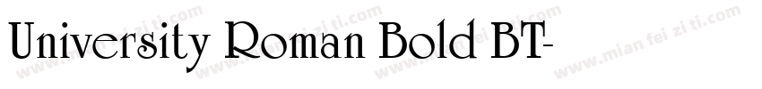 University Roman Bold BT字体转换